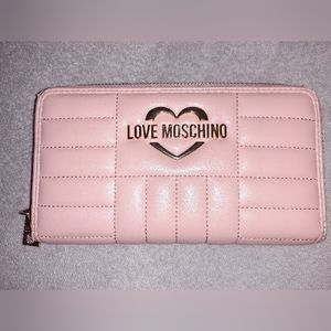 Love Mochino Pink quilted wallet!!